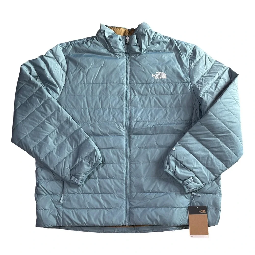 NWT The North Face Jacket Mens 2XL Blue Minoqua 550 Down Insulated Puffer Zip